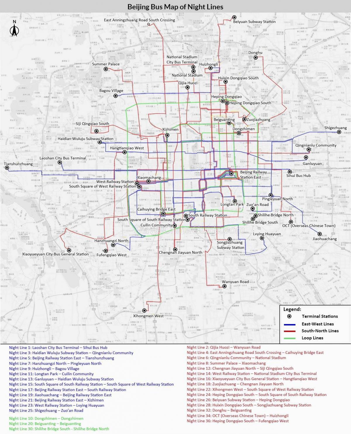 Beijing bus route map