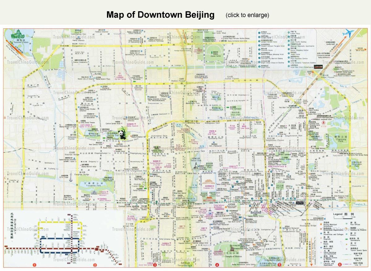 downtown Beijing map