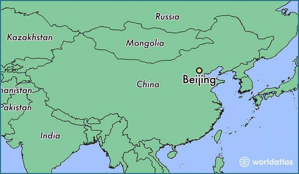 map of China showing Beijing