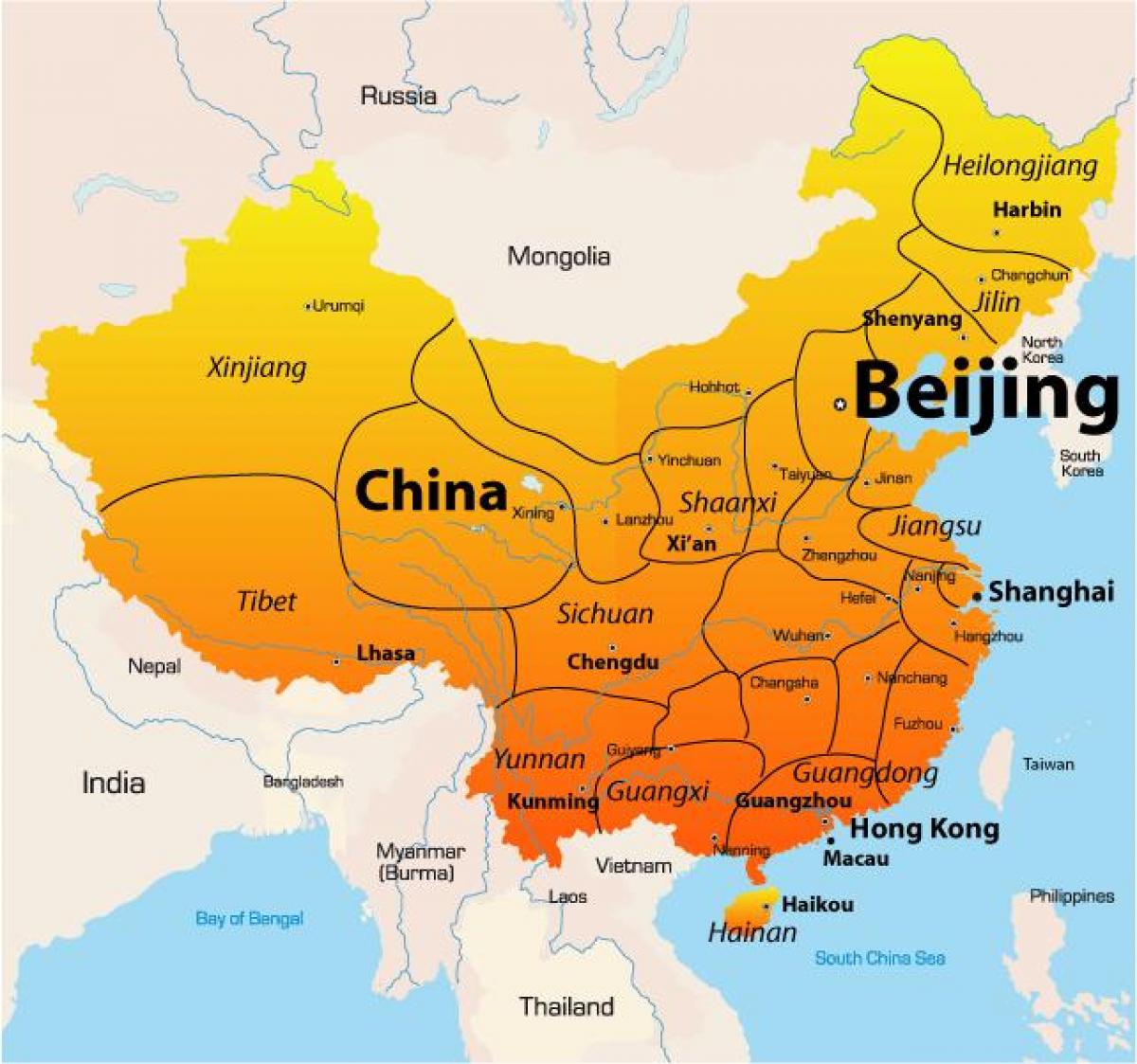 Peking on map