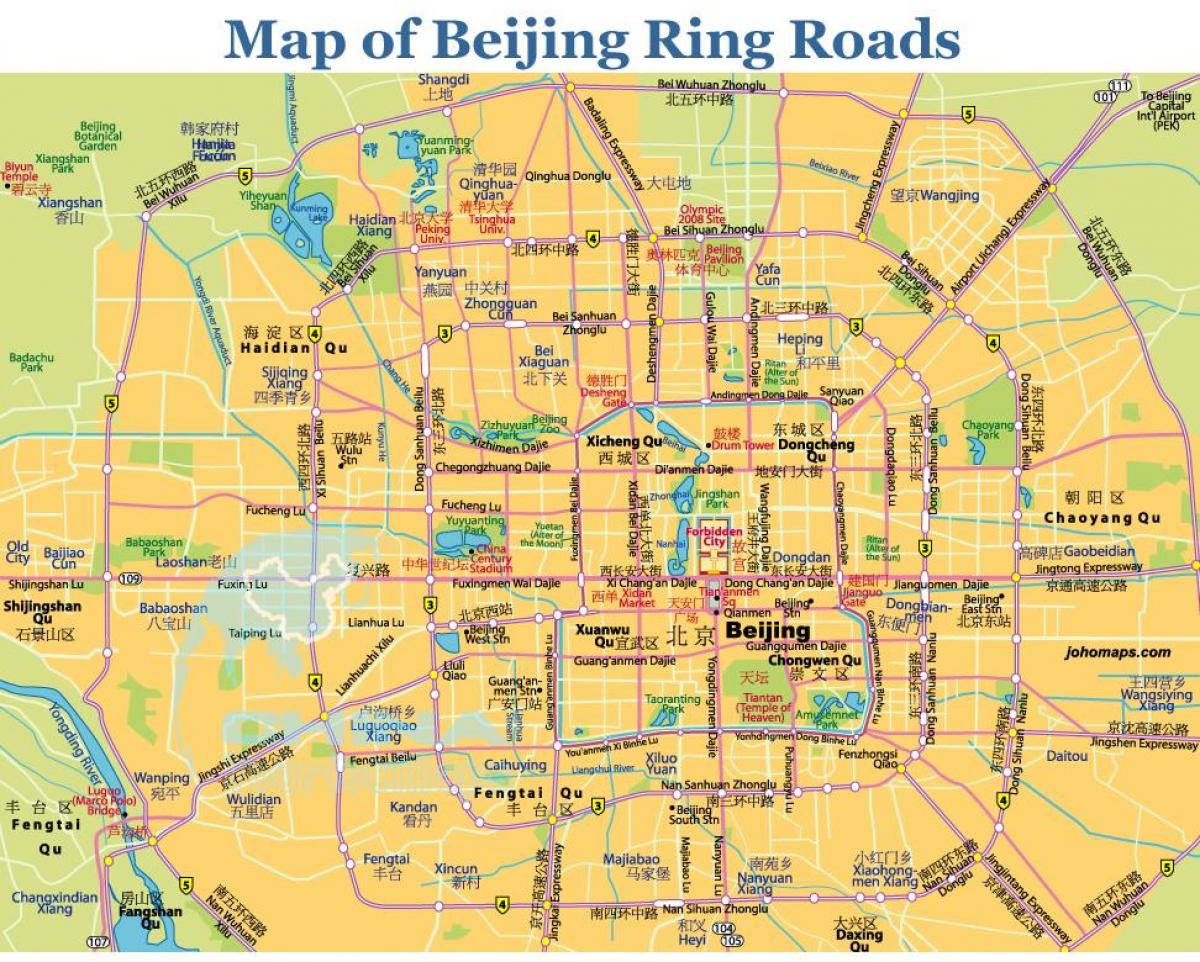 Beijing ring road map