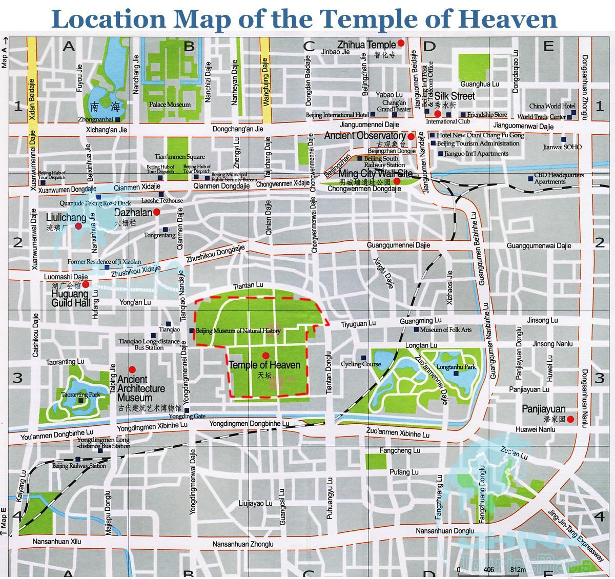map of temple of heaven 