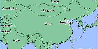 Map of Beijing location on world