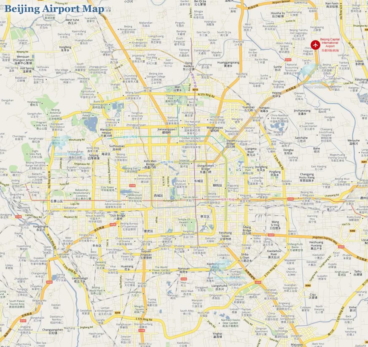 Beijing capital airport map