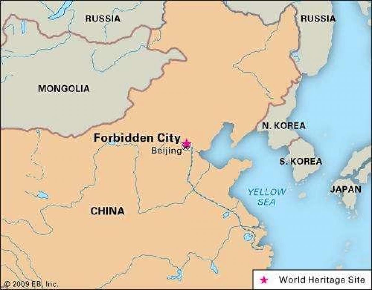 forbidden city China map