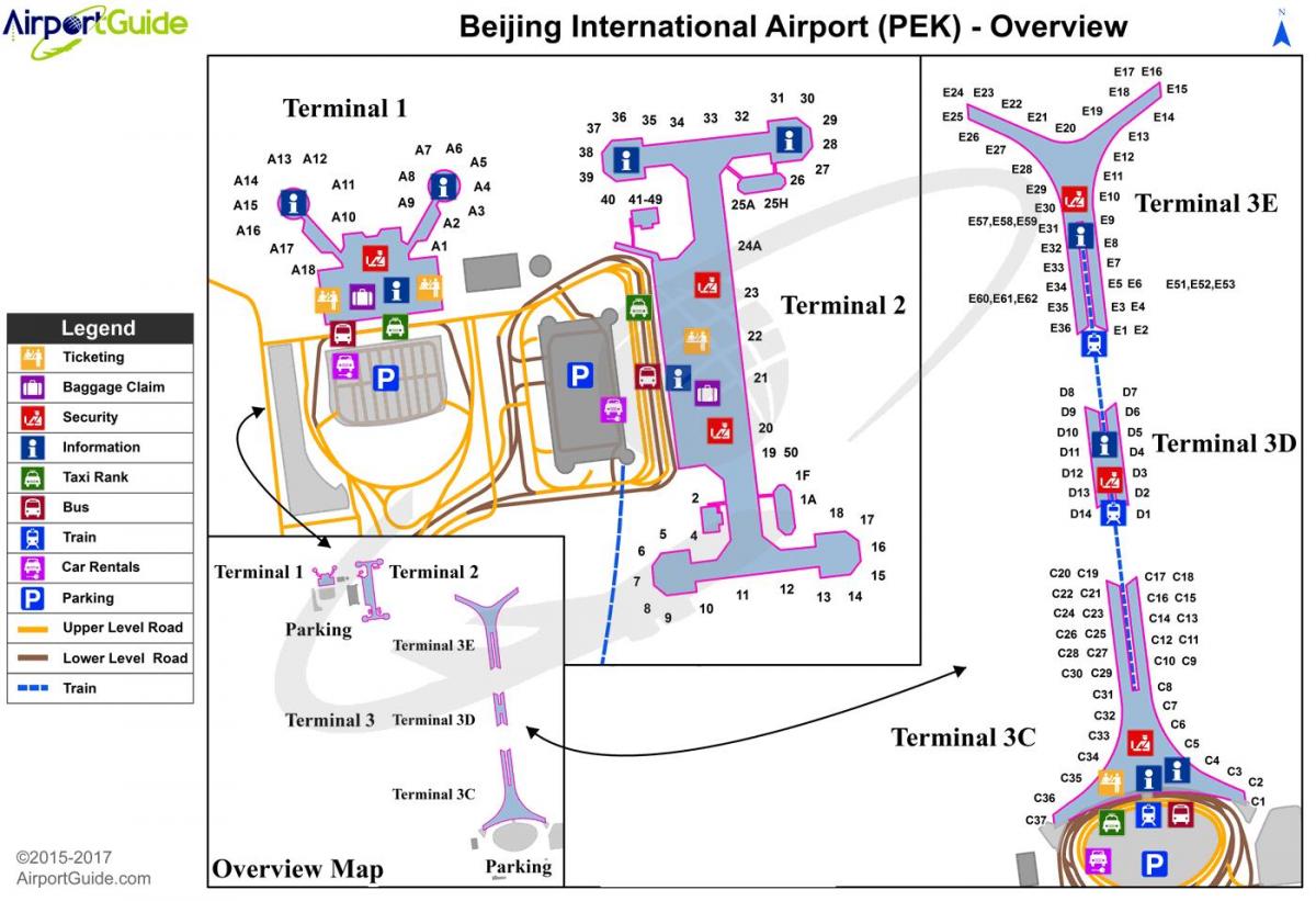 Peking airport map